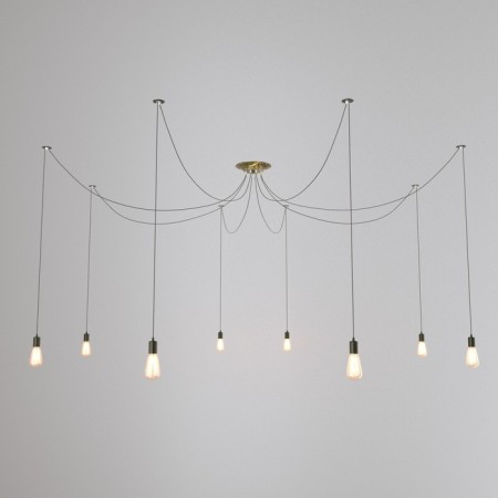 Speak "Spider" 8x40W E27 Black with a golden patina 80x80x90 cm Bayerlux-1