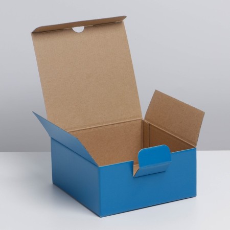Gift folding box, packaging, “blue”, 15 x 15 x 7 cm-5