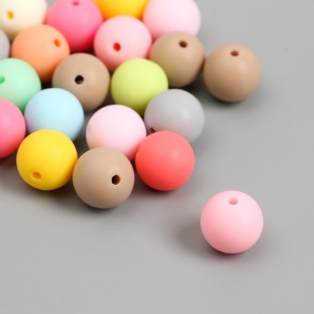 Beads for creativity plastic "Macaruns" matte d = 1.2 cm set 20 g-1