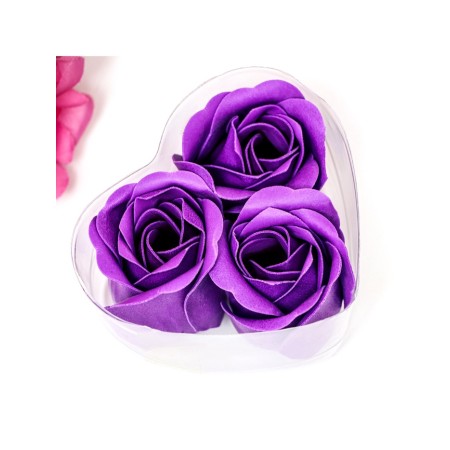 Soap roses, purple, set 3 pcs-5