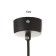 Claret suspension lamp GU10 35W black chrome 7x7x25.5-125.5cm