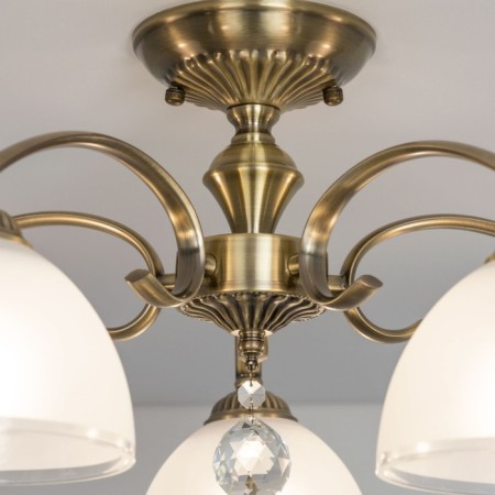 Cutilux Cutilux chandelier “Francesca” CL417153 58x58x26 cm, 5x75W, E27, brown color-13