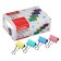 Papers clamps 51 mm, 12 pieces, Devente, metal, mix x 4 colors, cardboard box