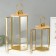 Climber metal, wood, lantern "Six faces" set 2 pcs 22.5x19.5x38; 22.5x26x55 cm