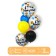 Bouquet of balls "On Birthday", foil, latex set 7 pcs.