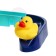 The track for playing the bathroom "Duck Hill", on suction cups, is attached to the wall