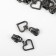 Automatic lock for metal zippers, No. 5, decorative, 10 pcs, black nickel color