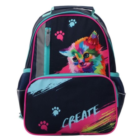 School backpack, 37 x 26 x 13 cm, ergonomic back, calligrata orth "cat"-6