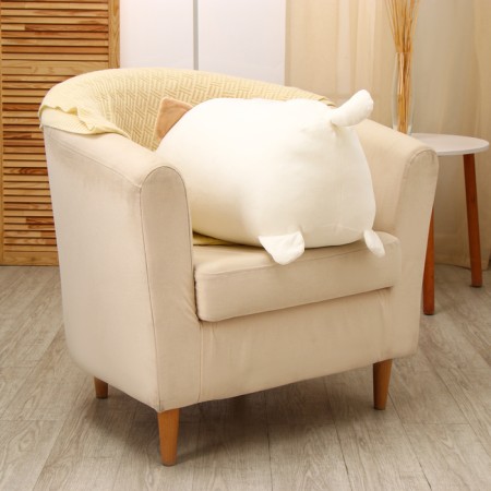 Soft toy "cat", 70 cm, white color-3