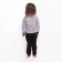 Suit for a girl (sweatshirt, trousers), gray/bunnies, height 98 cm