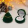New Year! Velvet case for earrings/ring "Christmas tree", 5.9 × 6.2 × 6.2cm, color green-gold