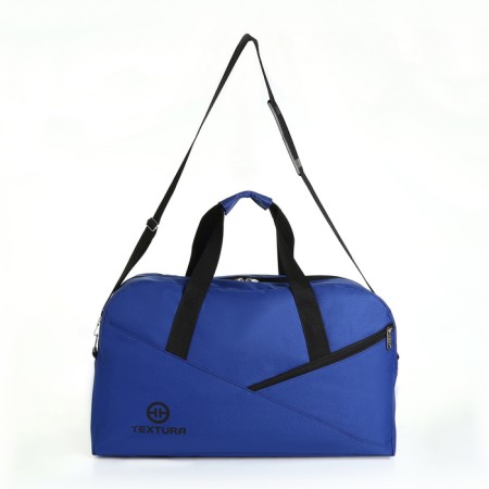 Road bag, textura, large size, blue color