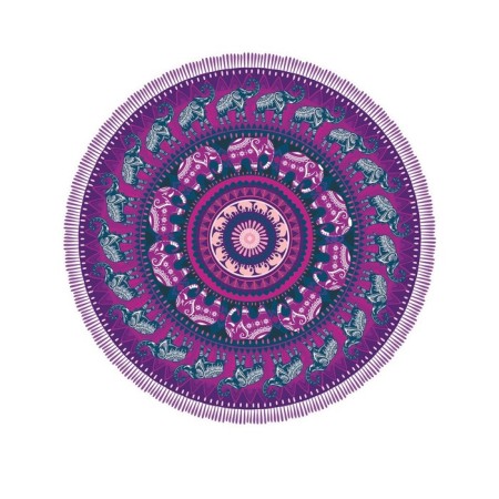 Pareo and beach rug "Mandala", d = 150 cm-1