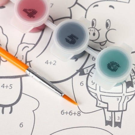 Picture on numbers for children, 17x17 cm, Winnie-Pooh-3