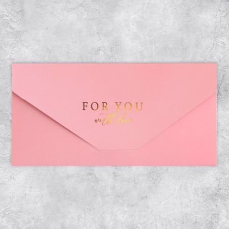 Gift envelope "For You", software touch, embossing, 19 × 9.2 cm-1