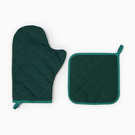 Set of kitchen. Ethel "Easter rabbit" mittens-seizure 20x28cm, 19x19cm tack, 100% HL-2