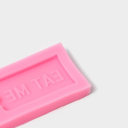 Mold "Eat me", Silkon, 6 × 3.5 × 0.8 cm, color mix-2