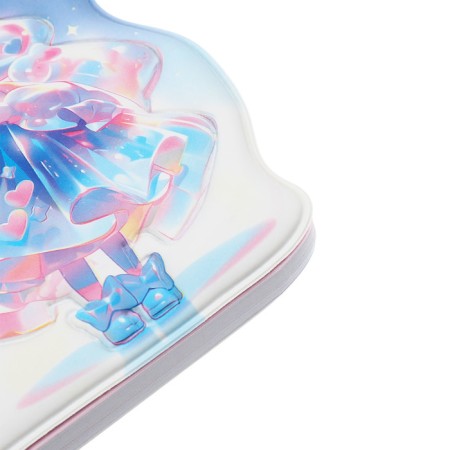 Notebook Gift Book on the comb 80l, line, color block, cover. 3D anime (10.2x10.5cm) 10539-7