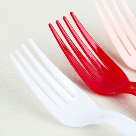 Plastic forks, 6 pcs., Mix colors-3
