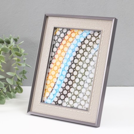 Photo frame plastic 13x18 cm "Dinara" gray 17.5x23 cm-1