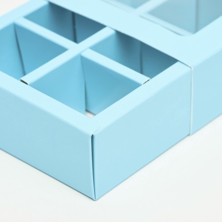 Box for sweets 6 pcs, mint, 13.7 x 9.85 x 3.86 cm-3