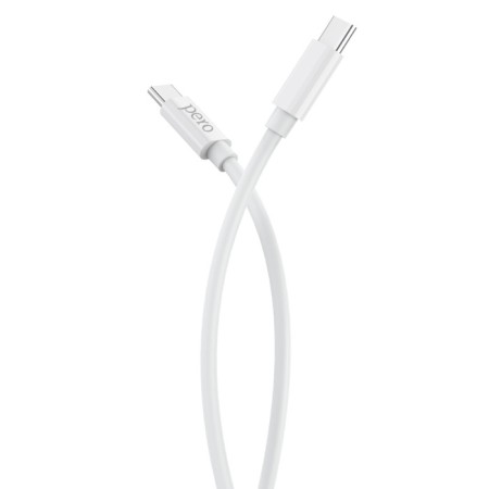 PERO DC-08 PD, Type-C cable-Type-C, 3 A, 20 W, 1 m, fast charging, white-1