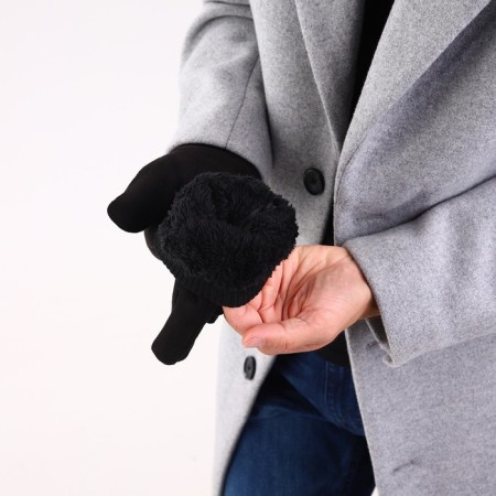 Gloves male, dimensionless, with insulation, black color-4