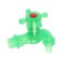 Water bristal tap zein, with a fitting, with a crossbar, pp, green