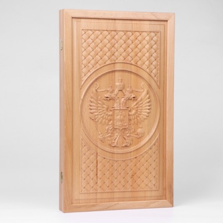 Carved backgammon "Russia", Marketri, beech board 50 x 59 cm-1