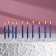 Candles in the cake "Spiral", 10 pcs, medium, 5 cm, blue metallic