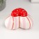 Coramics box "Red heart in peas, striped" 10.2x10x5 cm