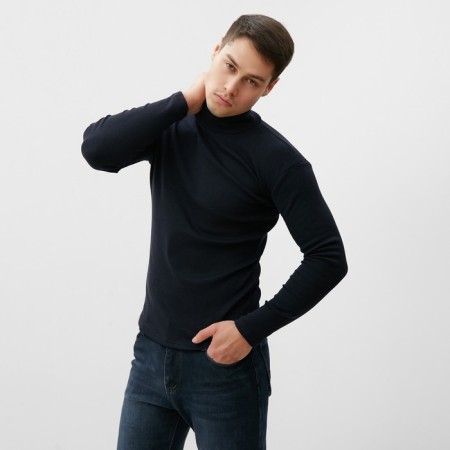 Male turtleneck, dark blue color, size 48-4