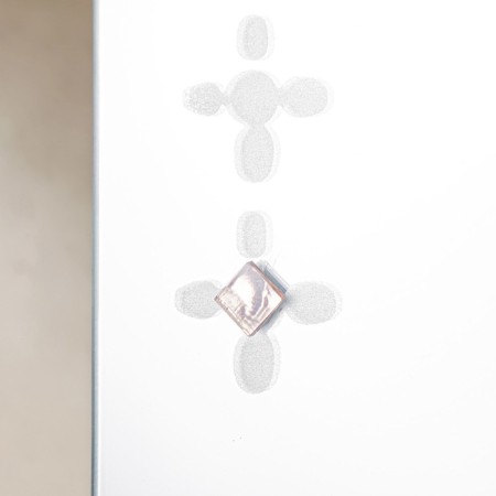 Mirror "Rhombus", with sandblasting graphics, wall, with a shelf, 40 × 60 cm-2