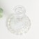 Glass Glass for 1 candle "Geneva" d-2.2 cm transparent holography 10.5x7.7x7.7 cm