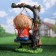 Garden figure "Boy on a swing" 44cm