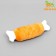 Dog toy "Soft Bone" with a squeak, 19 cm, orange