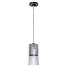 Светильник подвесной ЭкономСвет 028/1CR WT+CL, 1х60Вт, E27, 100х10х10 см, цвет хром