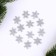 New Year's set for decor "Snowflakes" 12 pcs., Silver color