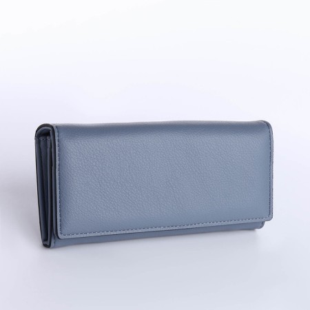 Women's wallet on magnet, blue color