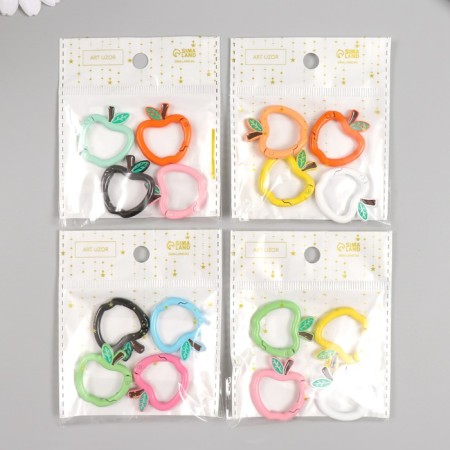 Carabiner Metal "Apple with a branch" MIX 3x2.7 cm-4