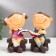 Souvenir Polystone "Boy and girl with books" Set 2 pcs 6.5x9x12 cm