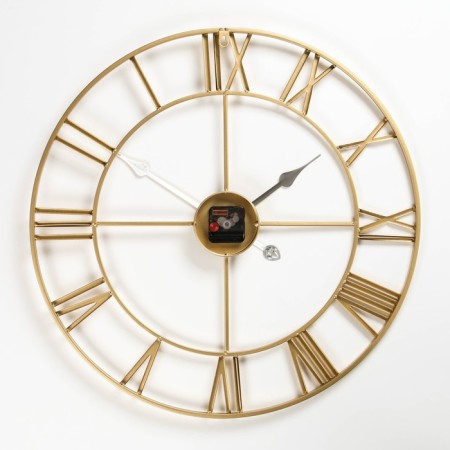 Wall clock, series: loft, smooth move, d-60 cm, gold-3