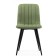 Stool on a metal frame Dani metal/velor, black/green 43x48x85 cm