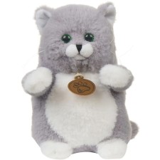 Мягкая игрушка "Кот толстый", цвет серый, 20 см AT365236