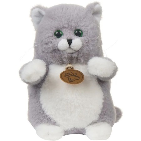 Soft toy "Cat fat", gray color, 20 cm AT365236