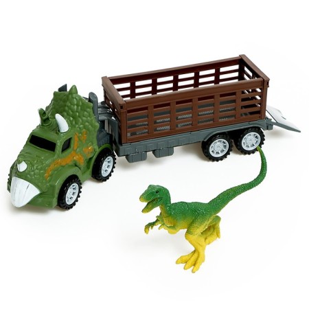 Dino gaming set includes 2 trucks and dinosaurs-9