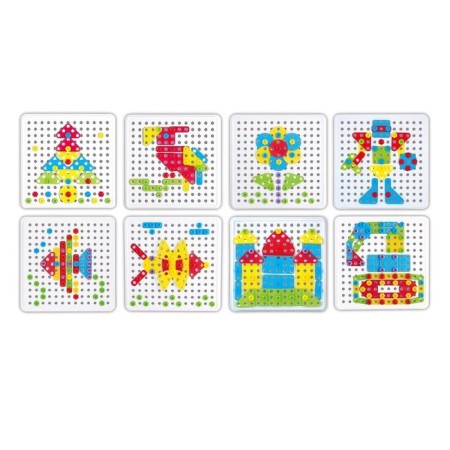 Constructor "Bolt Mosaic: Fantasies", with a screwdriver and base, 180 parts-4