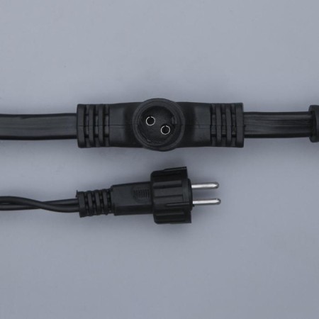 Garland "Curtain" 2 × 9 m, IP44, UMS, dark thread, 1800 LED, white glow, 220 V-4