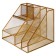Stand for stationery, 7 departments, mesh, metal, gold