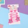Shirley hair set (2 elastic bands 5 cm, 4 invisible 5.5 cm) cake, pink